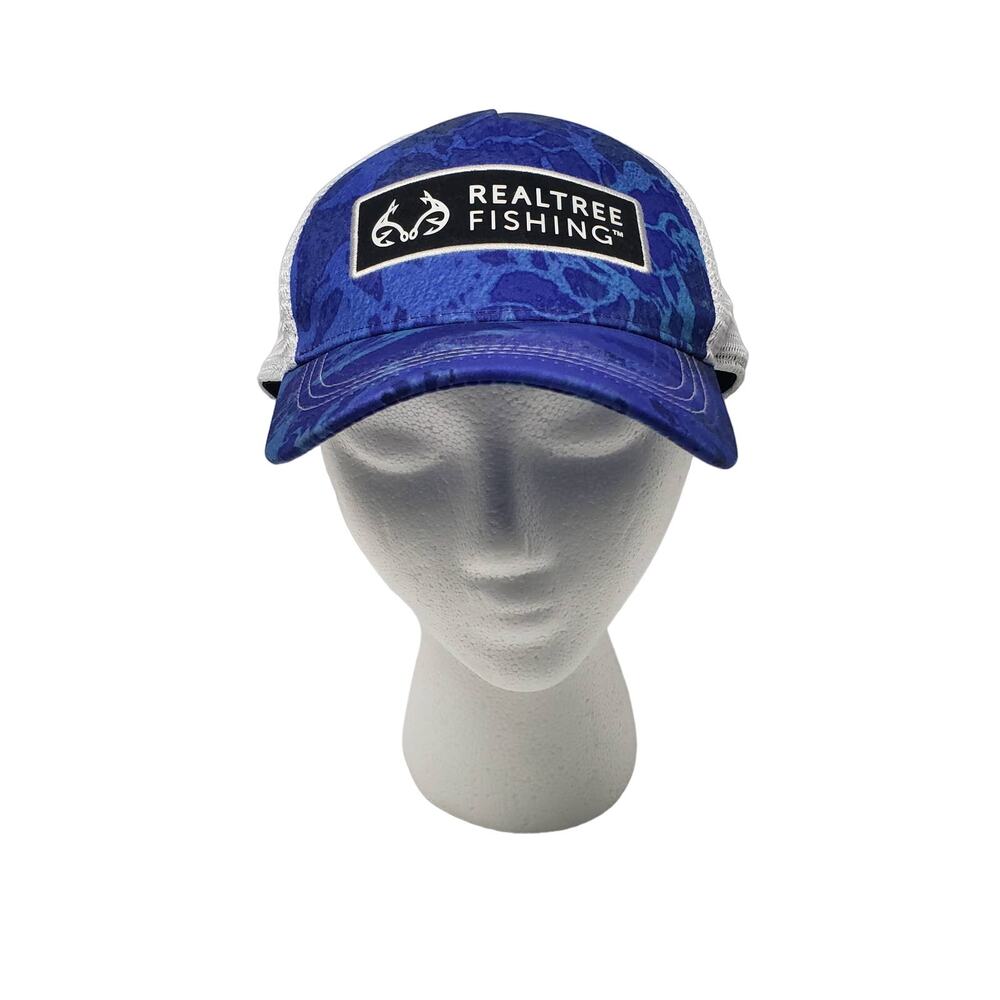 RealTree Fishing Blue Camo Outdoor Cap Size L / XL Hat